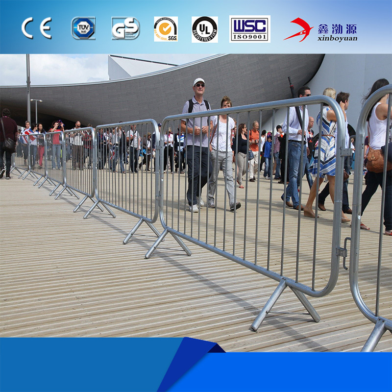 Hot dipped galvanized pedestrian metal traffic crowd control portable mobile barrier