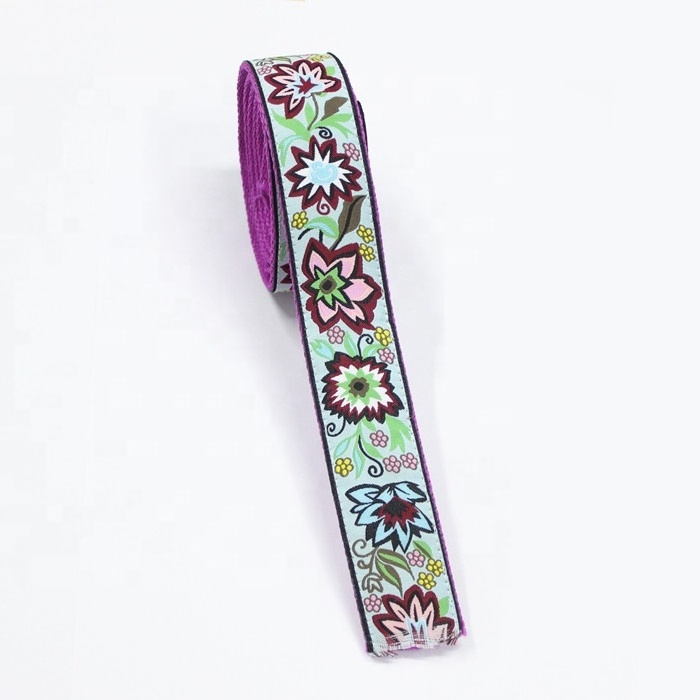 Custom Logo Woven Ribbons Jacquard Webbing For Bag Straps