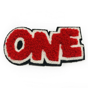 Sew on chenille embroidery letter towel embroidery patch letters