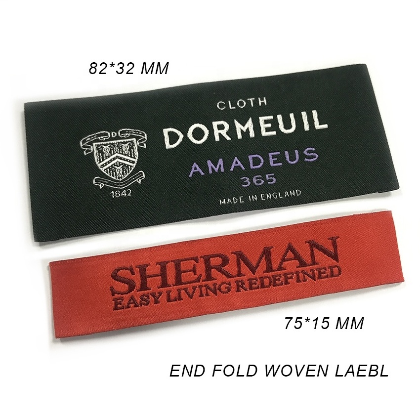 Factory Custom Garment Clothes Woven Tag Clothing Labels