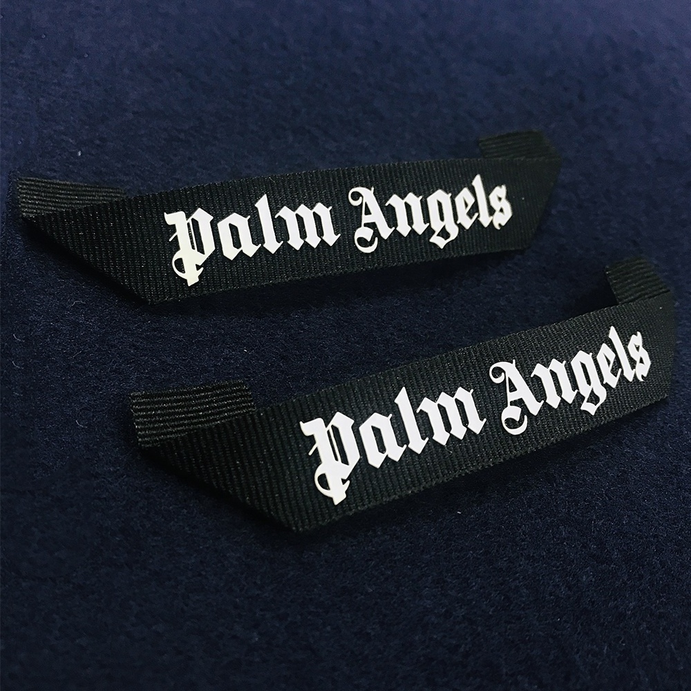 Custom 3D Embossed soft PVC woven label silicone logo fabric bottom woven label