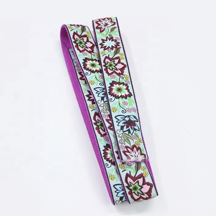 Custom Logo Woven Ribbons Jacquard Webbing For Bag Straps