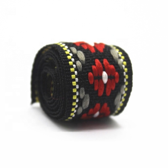 Custom Logo Woven Ribbons Jacquard Webbing For Bag Straps