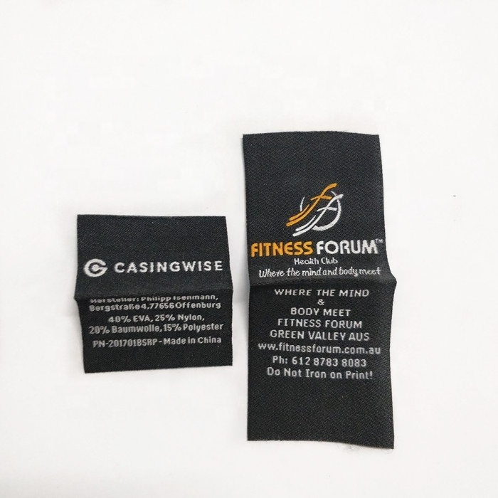 Wholesale Clothing Private Clothing Woven Label Tag Garment Labels Main Labels Heat Cutting.laser Cutting OEM Design Acceptable