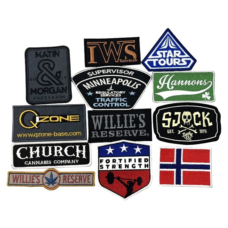 Factory Price Custom Designer Embroidery Patches Iron on Heat Press Clothing Patches