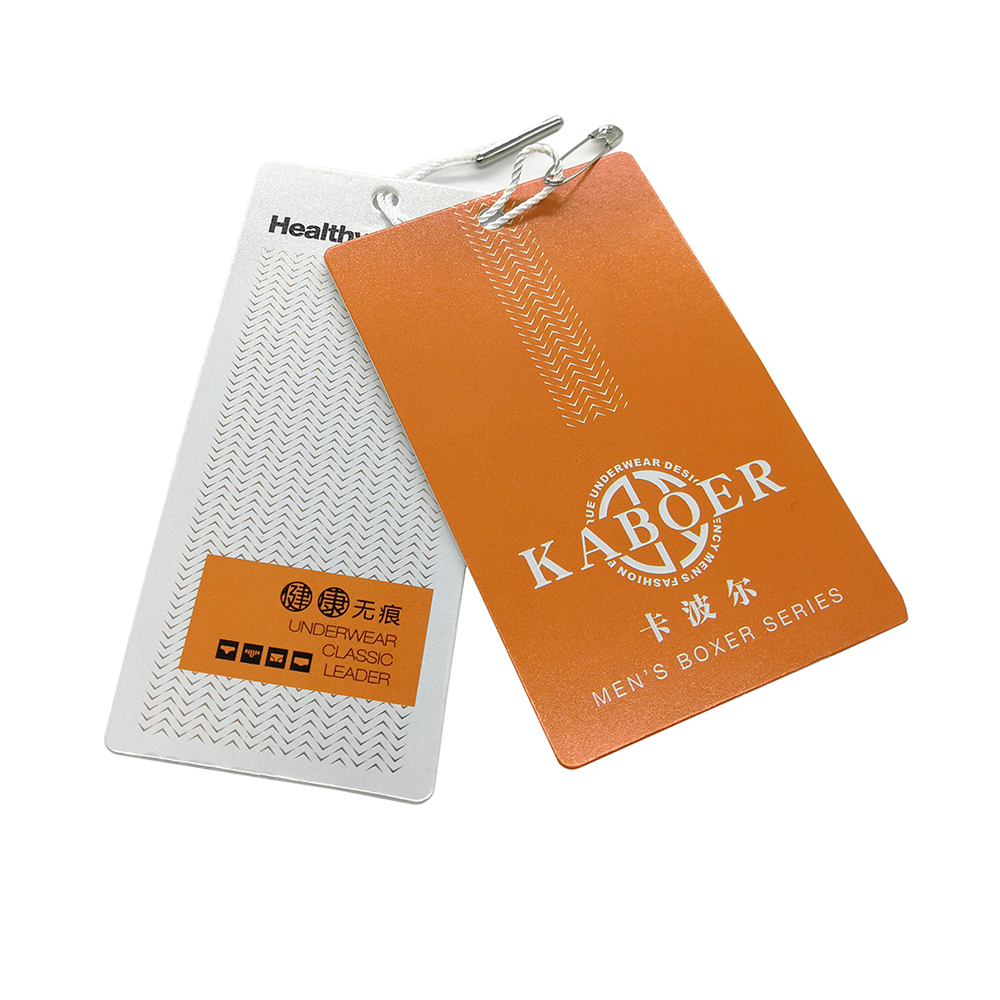 Printing Embossed Paper Thread Price Hang Tag With Cotton String