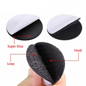 Custom color self-adhesive strong sticky nylon hook and loop straps/circles/dots