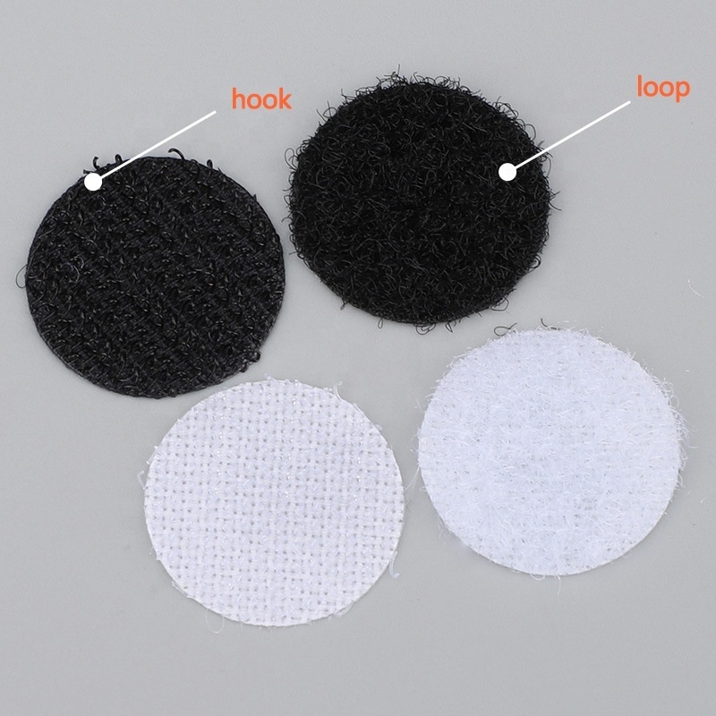 Custom color self-adhesive strong sticky nylon hook and loop straps/circles/dots