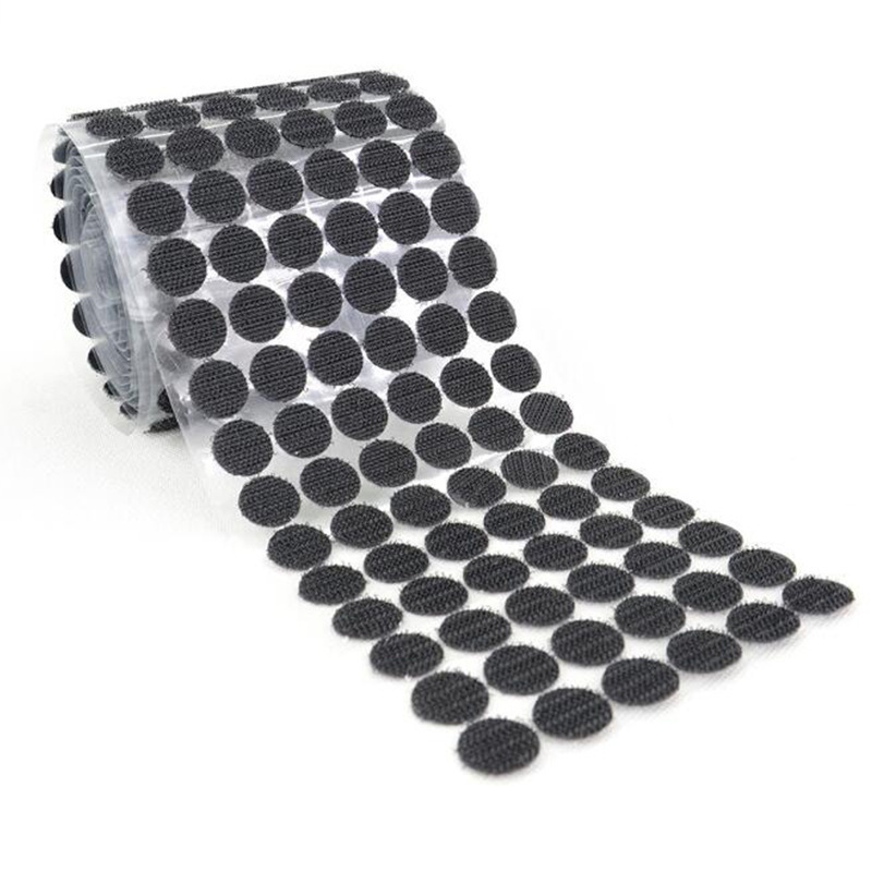 Custom color self-adhesive strong sticky nylon hook and loop straps/circles/dots