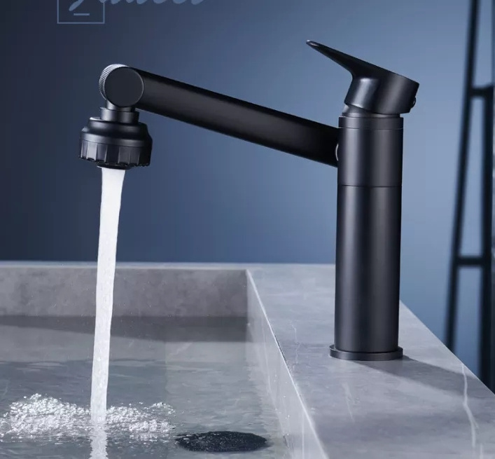 Universal rotation Basin Faucet Basin Sink Faucet Mixer Taps Aerator 2 In 1 Black Washbasin faucet cat basin