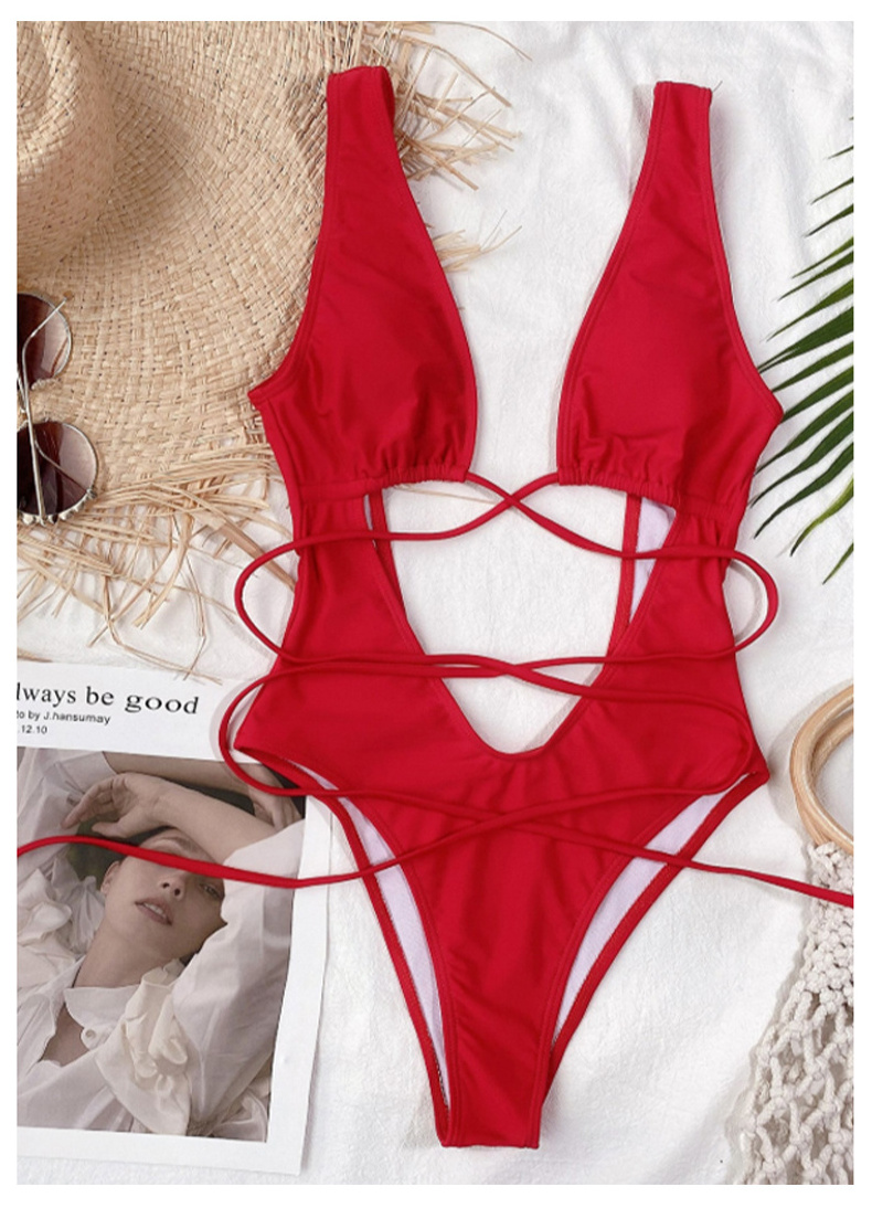 OEM Custom Transparent Womens Tummy Control Sexy Mature Women Mature High Cut One Piece Solid Color Swimsuit one piece swimwear