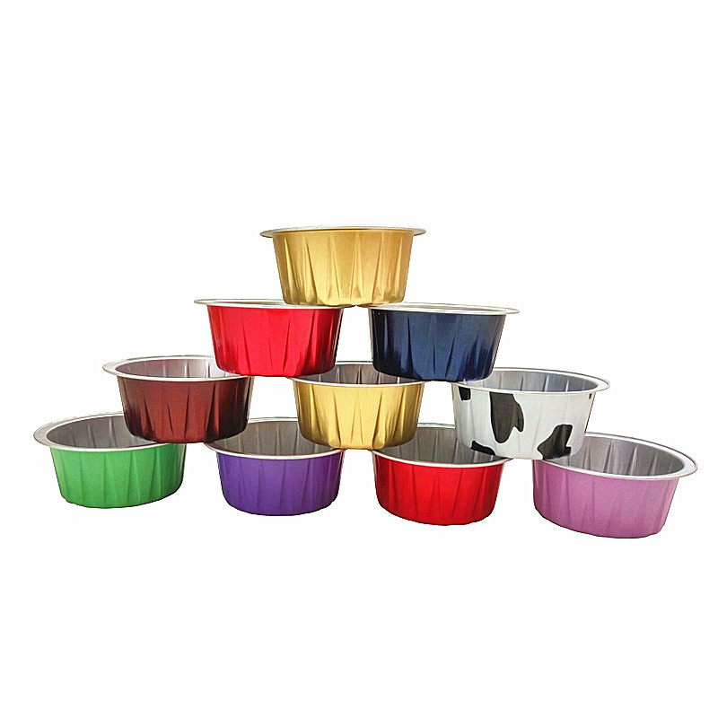 Ramekins Cupcake Baking Cups Containers,mini Pie Pans Muffin Tins Aluminum Foil Small Cake Baking Tin,disposable Food Round 50ML