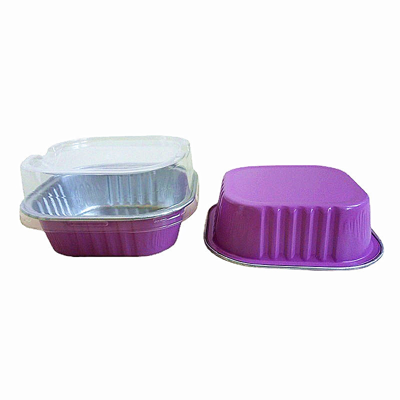 4oz square aluminum foil cupcake liners with lid colorful mini loaf pans with lid