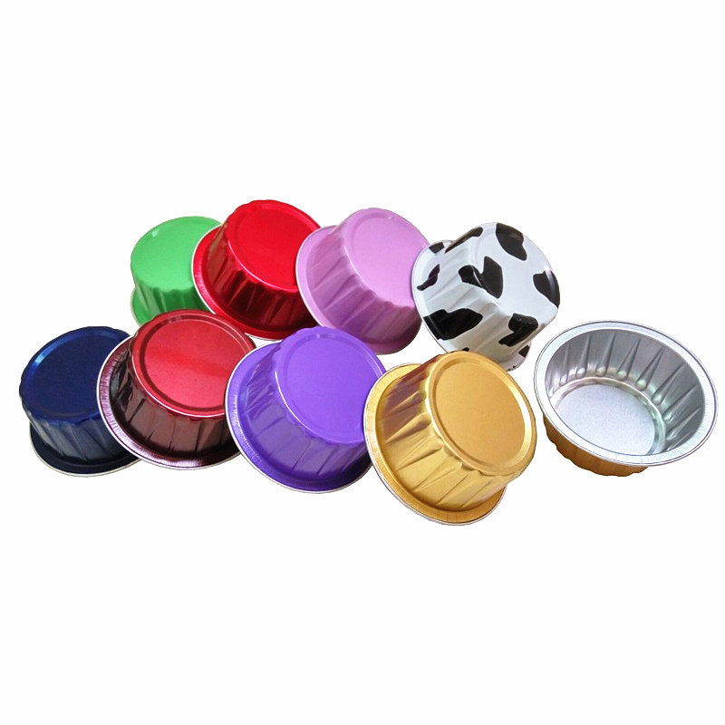 Ramekins Cupcake Baking Cups Containers,mini Pie Pans Muffin Tins Aluminum Foil Small Cake Baking Tin,disposable Food Round 50ML