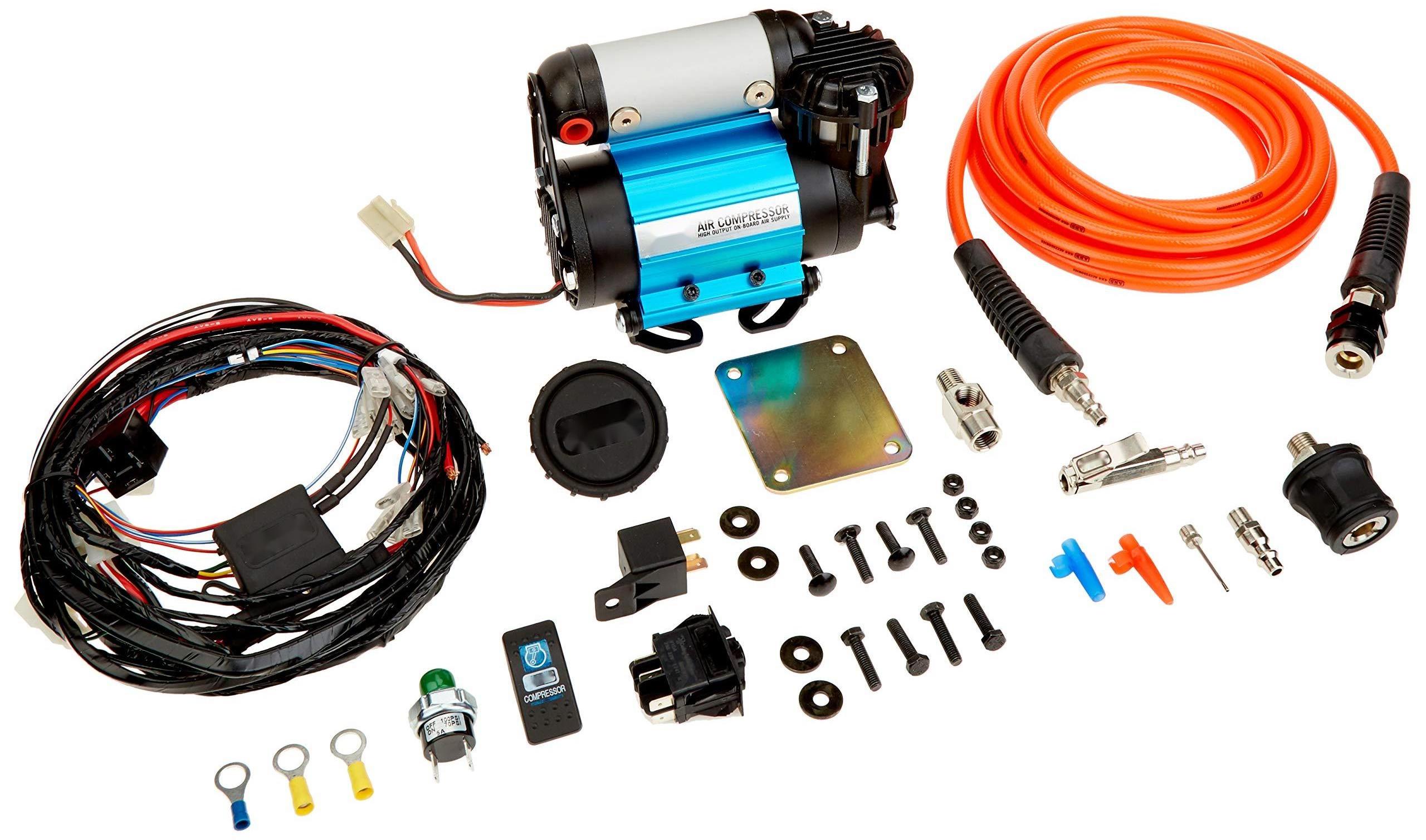 Inflation Kit Air Compressor & Orange Air Hose Pump Up Kit with Quick Fitting Bundle On Board System(Compressor & Inflation Kit)