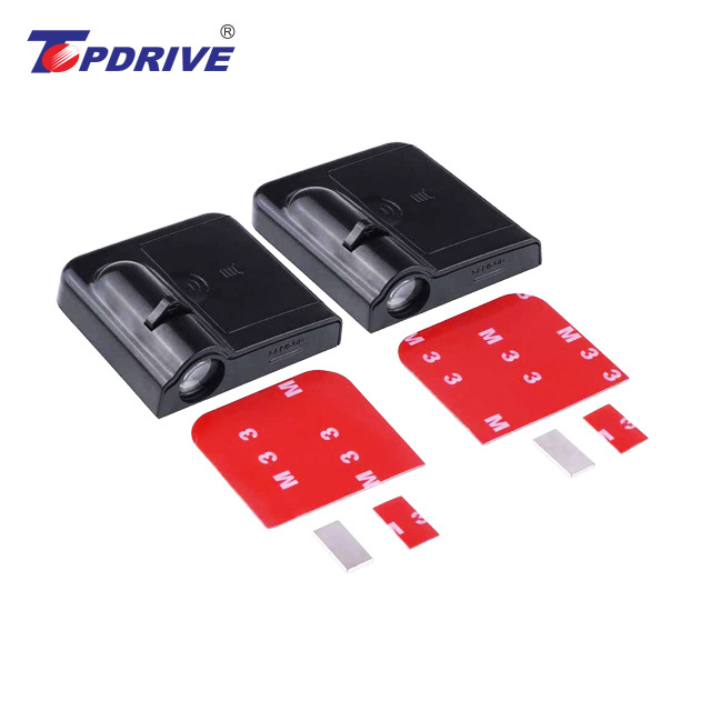 Topdrive  car welcome light led door light portable stickable light oem logo