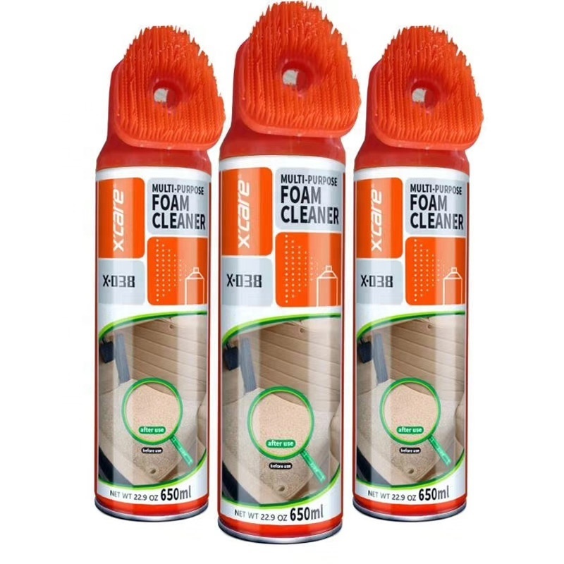 The Newest Upgrade Top Brush with Multi-purpose Foam Cleaner Spray 650ml for Interior Cleaning