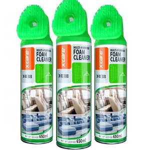 The Newest Upgrade Top Brush with Multi-purpose Foam Cleaner Spray 650ml for Interior Cleaning