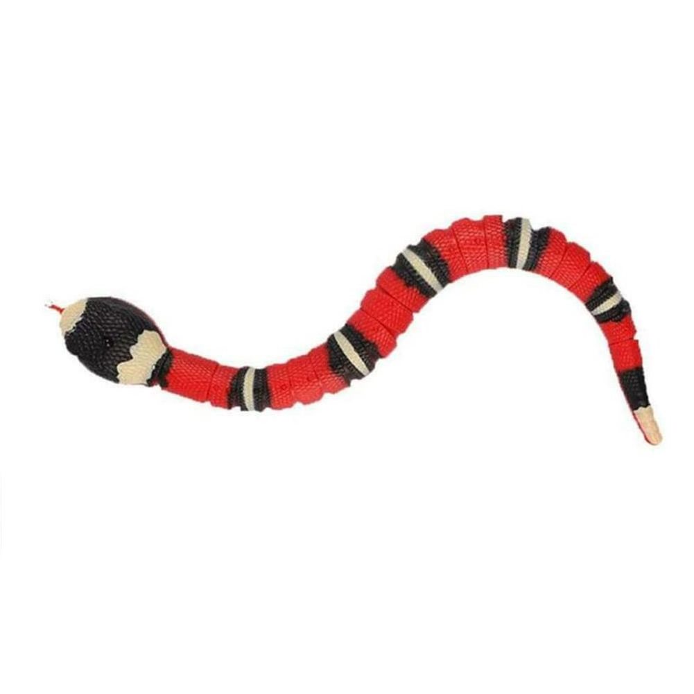 Smart Sensing USB Rechargeable Electronic Moving Simulation Snake Cat Interactive Toys or Cat Play Novelty Gifts