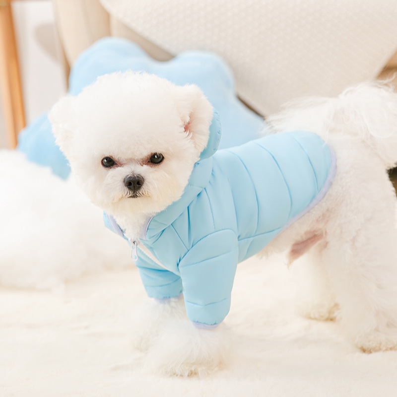 Wholesale Luxury Christmas Designer Teddy and Pomeranian Pet  Dog Cotton-Padded Clothes 2021