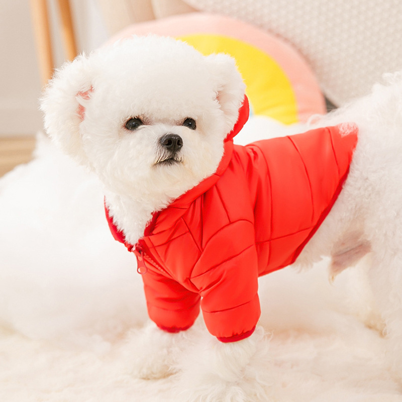 Wholesale Luxury Christmas Designer Teddy and Pomeranian Pet  Dog Cotton-Padded Clothes 2021