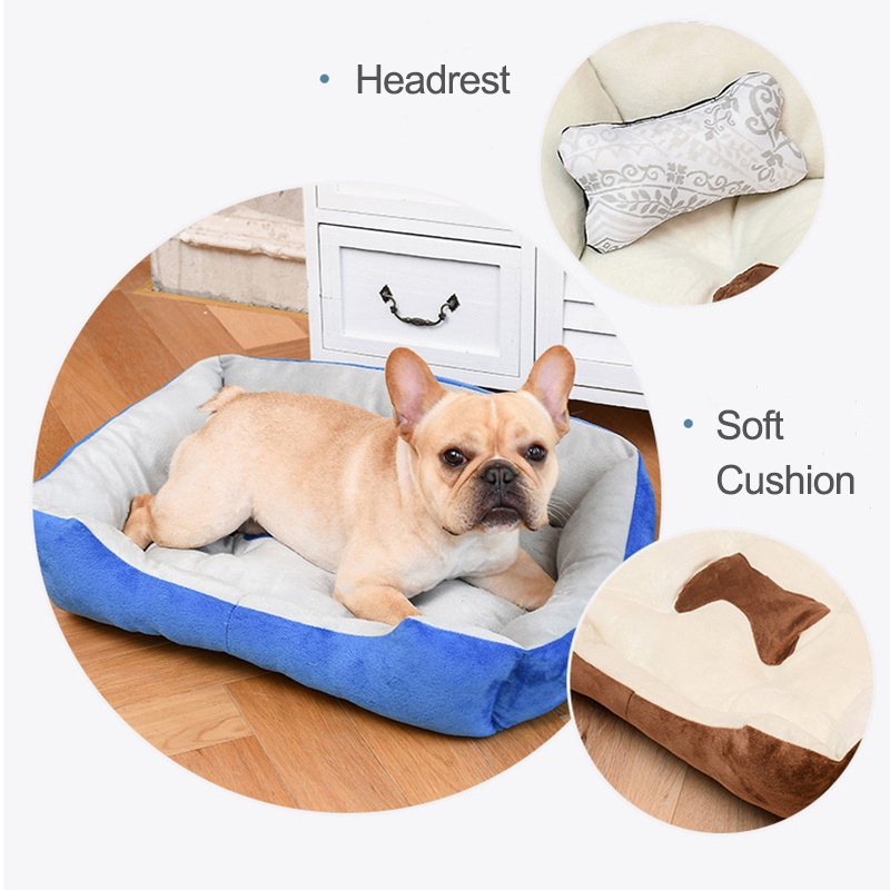 Plush Soft Pet Round Blanket Printed Beds Push Calming Rattan Shark Small Bedding Square Sublimation Plastic Dog Bed