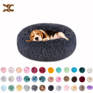 Luxury Memory Foam Cheap Plush Orthopedic Chew Proof Large Donut Pet Dog Beds  & Accessories Washable Fur Furniture Suppliers