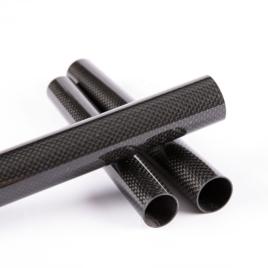 XC carbon tube Top quality 3K plain twill carbon fiber round tubes 10m 20mm 30mm 40mm