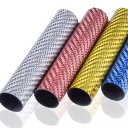 Color custom carbon fiber tube, support pattern customization,fiber tubes 10mm 12mm 18mm 20mm