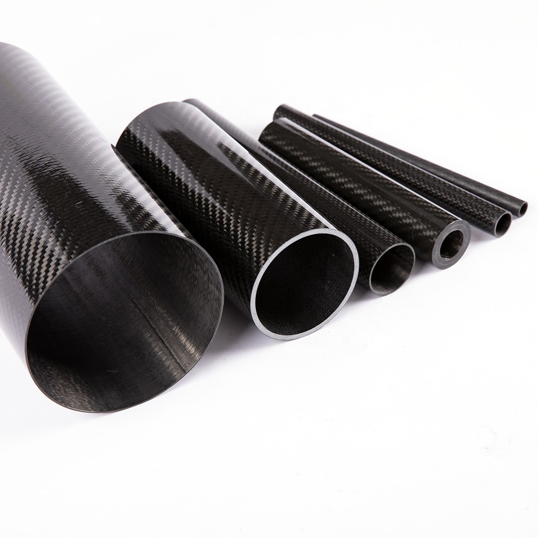 XC carbon tube Top quality 3K plain twill carbon fiber round tubes 10m 20mm 30mm 40mm