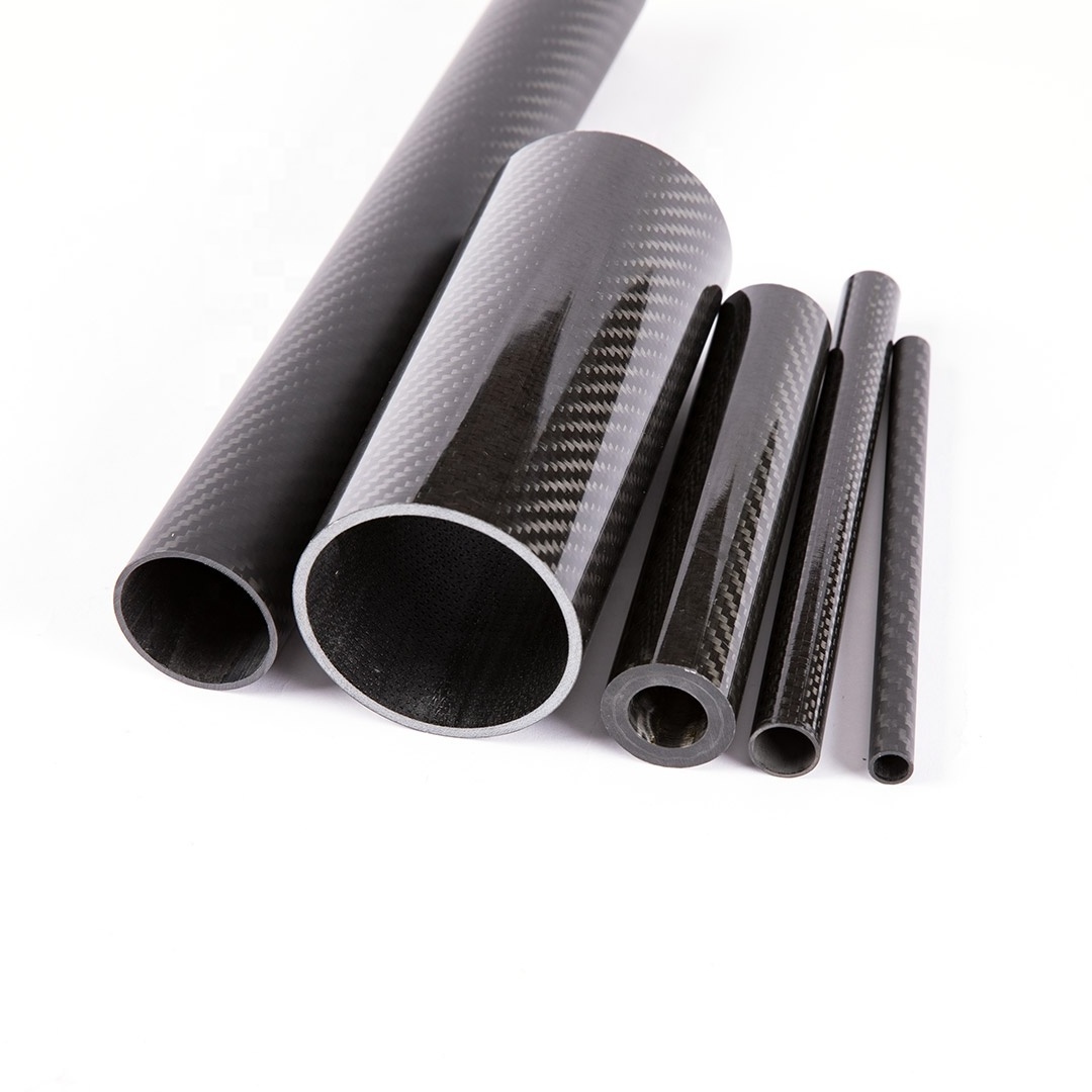 XC carbon tube Top quality 3K plain twill carbon fiber round tubes 10m 20mm 30mm 40mm