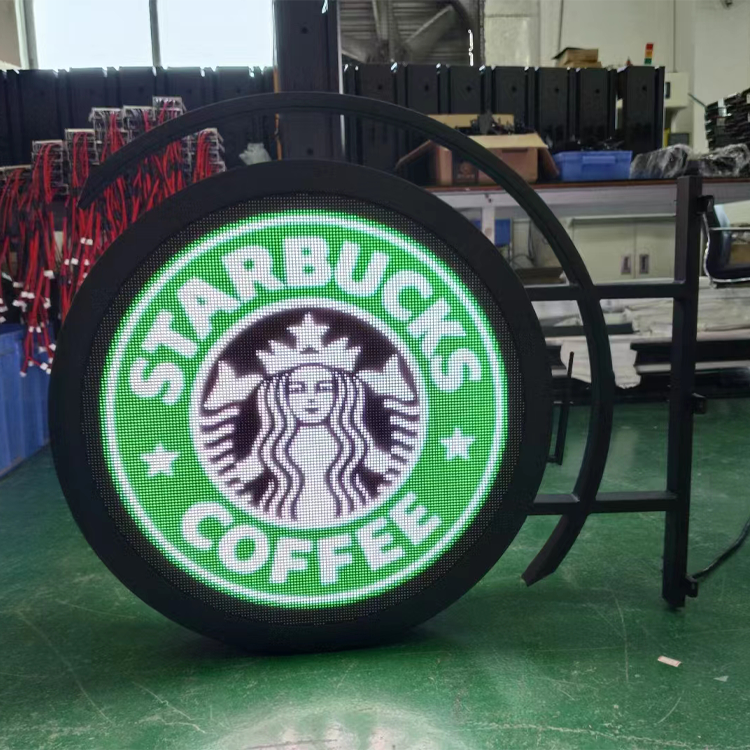 Waterproof Outdoor Store Round Sign Board Digital Screen P5.926 Circle Circular Shape Logo Led Display