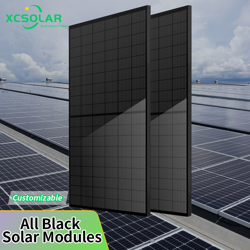 N-TYPE TOPCon Harga Solar Power Panel 1000 watt Full Black Bifacial 550watt Solar Panels Cost 450W 1000w Pv Module Factory Price