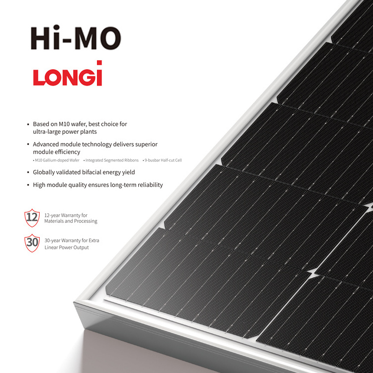 LONGi Zonnepanelen himo 6 7 Hi Mo 5 PV Module 545W 550W 600W 500 Watt Solar Panel 580w 555W 182mm Half Cells Mono Solar Panels//