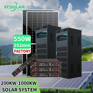 Factory 200kw Solar Power Lithium Battery Pack All In One 25kw Hybrid 30 50 60 kw Premium On Off Grid Solar Roof Energy System