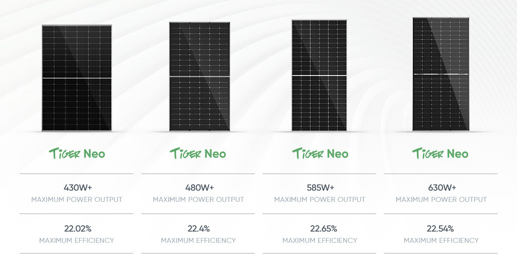 Jinko Tiger Neo Solar Panel Qcells 1000 Watts 550W 560W 565W 570W 575W 580W Hjt BIPV PV Energy Array N-type Solar Power Panel//