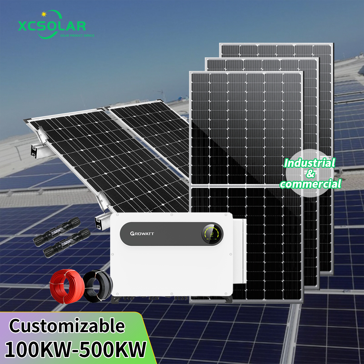 Commercial Solar Power System 300KW 500KW PV Energy Systems Commercial Industry Solar Power Generator