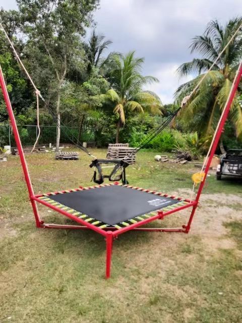 Hot Sale Factory Price Elastic Rope Kid Jumping Bed Foldable Bungee Trampoline with Springs