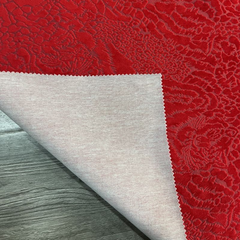 Zhejiang Professional 2024 Hot Selling Glue Embossed Waterproof Holland Velvet Sofa Curtain Fabric