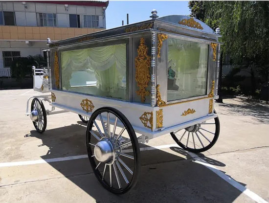 Chinese horse drawn funeral car electric carriage for sale