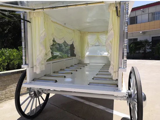 Chinese horse drawn funeral car electric carriage for sale