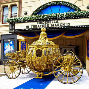 Electric Royal pumpkin horse drawn carriage gold carriage