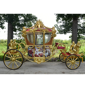 Electric horse carriage  gold state coach for sale