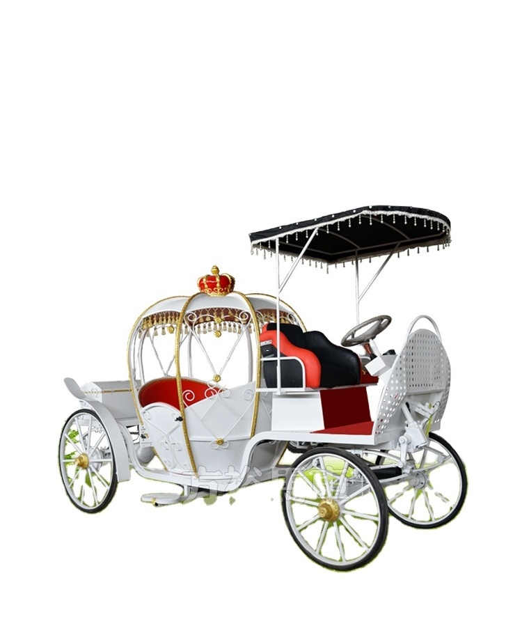 Horse drawn cinderella pumpkin carriage for wedding