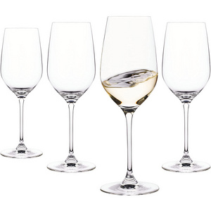 High Quality Clear One-Piece Pulled Stem Design Bianco Lead Free Crystal White Wine Glasses