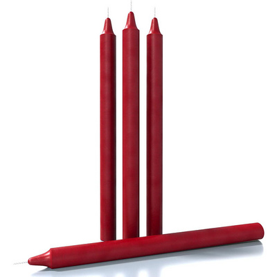 12 inch Straight Unscented Taper Candles Pack of 4 Slow Burning Smokeless Long Candlesticks