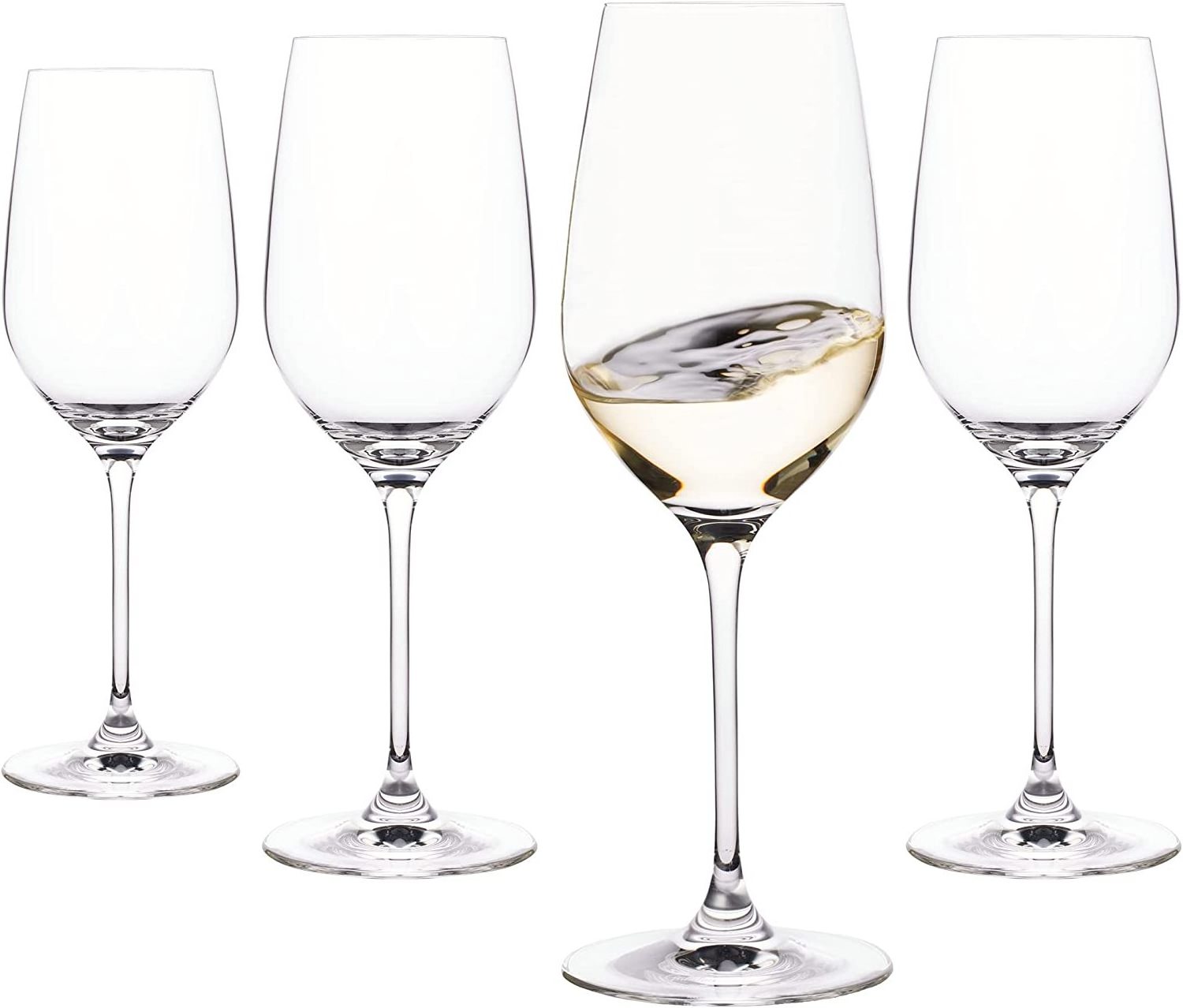 High Quality Clear One-Piece Pulled Stem Design Bianco Lead Free Crystal White Wine Glasses