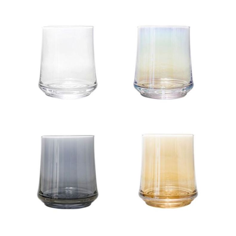 Hot selling colored glass wine cup cups 350ml glass set drinking manufacturers for home use