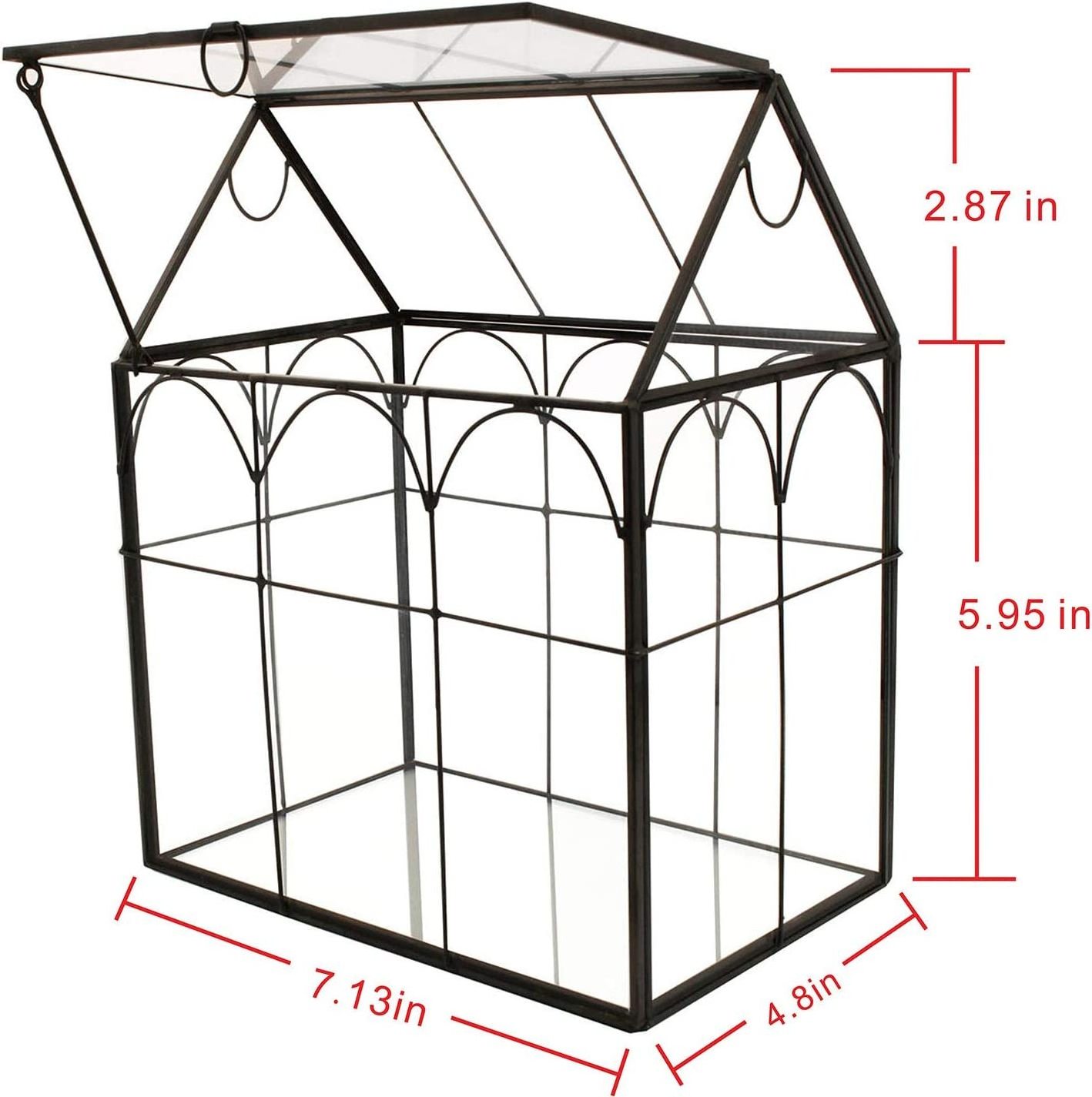 Indoor Tabletop Orchid Succulent Cacti Terrarium Kit Large Tall Plant Terrarium Glass Greenhouse Terrarium with Lid