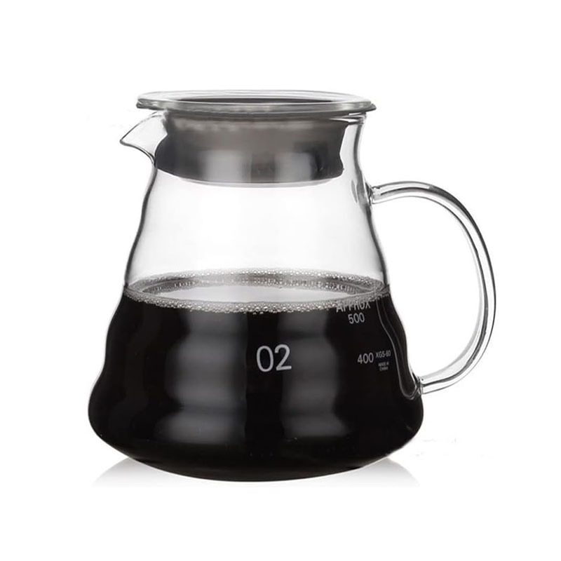 Custom Made Wholesale Clear Borosilicate Glass Pour Over Coffee Maker Heat resistant Coffee Glass Pot Cloud Coffee Sharing Pot